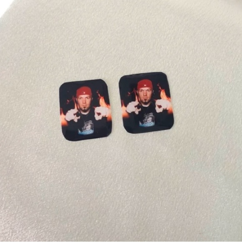 Limp Bizkit stud earrings Fred Nu Metal band